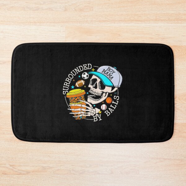 Item preview, Boy Mama Surrounded By Balls Funny Sports Skull Funny Tee designed and sold by AndreaBonnie.