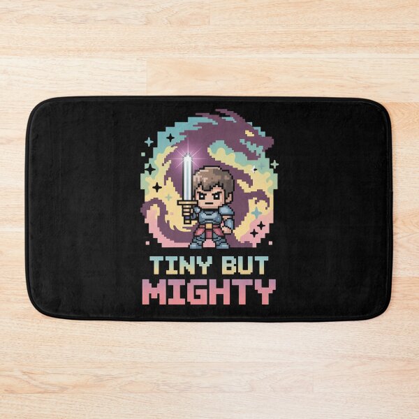 Item preview, Tiny But Mighty RPG  | Warrior vs Dragon Retro Gamer Motivation Gift Design | Pixel Adventure Quest designed and sold by pixelpopplanet.