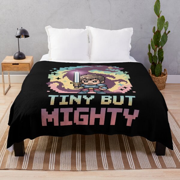 Item preview, Tiny But Mighty RPG | Warrior vs Dragon Retro Gamer Motivation Gift Design | Pixel Adventure Quest designed and sold by pixelpopplanet.
