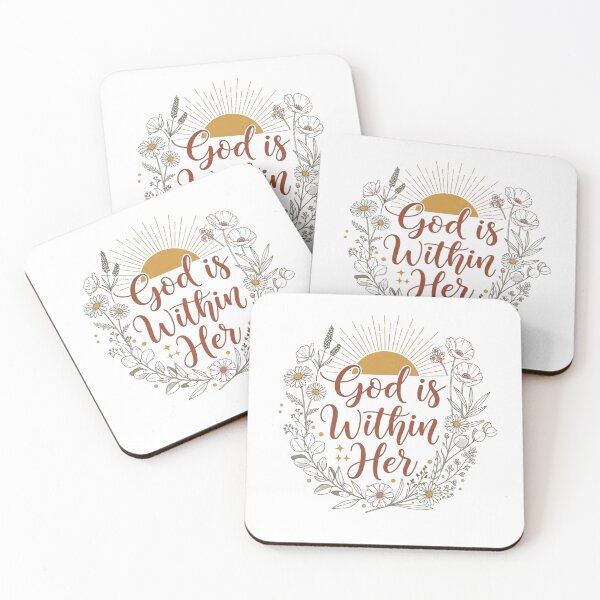 Item preview, God Is Within Her | Boho Sunburst Faith Design for Feminine Aesthetic Shoppers designed and sold by ebocraft.