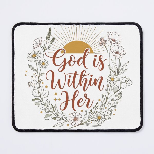 Item preview, God Is Within Her | Boho Sunburst Faith Design for Feminine Aesthetic Shoppers designed and sold by ebocraft.