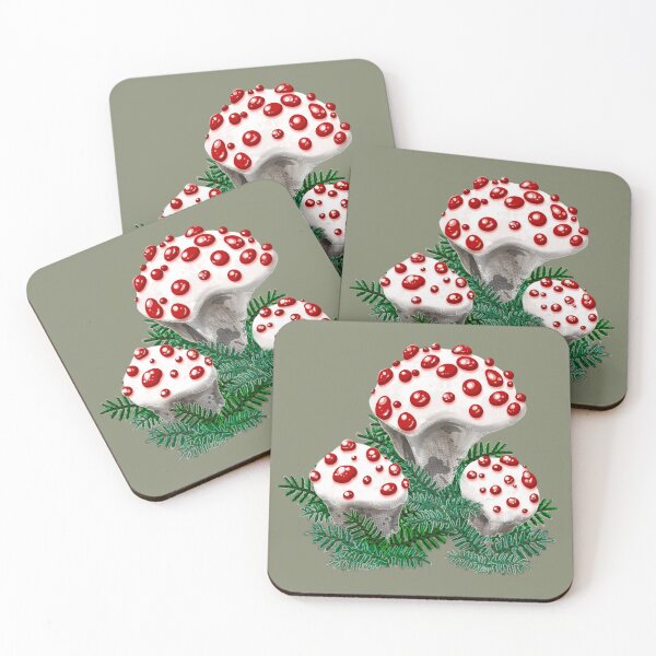 Item preview, Devil's tooth mushroom Hydnellum peckii fungi designed and sold by NonDecafArt.
