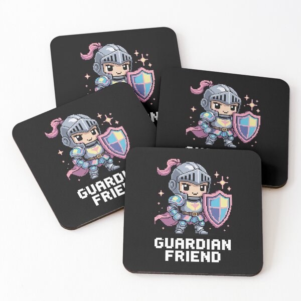 Item preview, Guardian Friend | Cute RPG Knight Tank Co-op Gaming Gift Design| Retro Player Two designed and sold by pixelpopplanet.