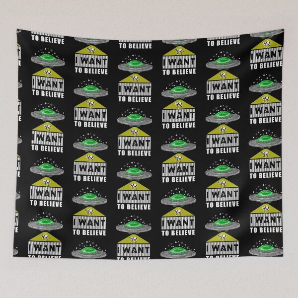 Item preview, I want to believe UFO cow tractor beam - original digital art designed and sold by NonDecafArt.