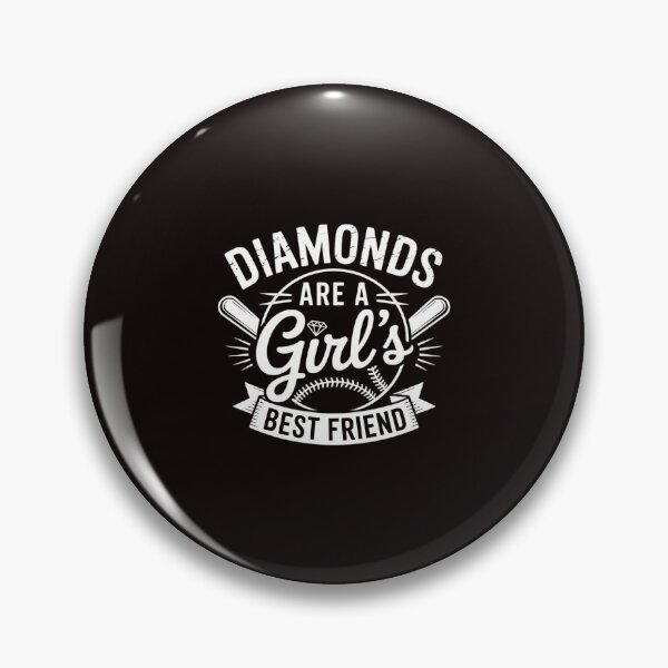 Artikelvorschau, Diamanten sind die besten Freunde eines Mädchens, Softball, Baseball, Mädchenliebe entworfen und verkauft von RopboxRone.