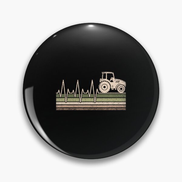 Item preview, Funny Retro Heartbeat Tractor Farmer Farming Agriculture Men designed and sold by BarbaraLillie.