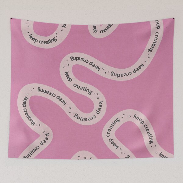 Item preview, Keep Creating – Pink Wavy Creative Reminder designed and sold by emma.designs.