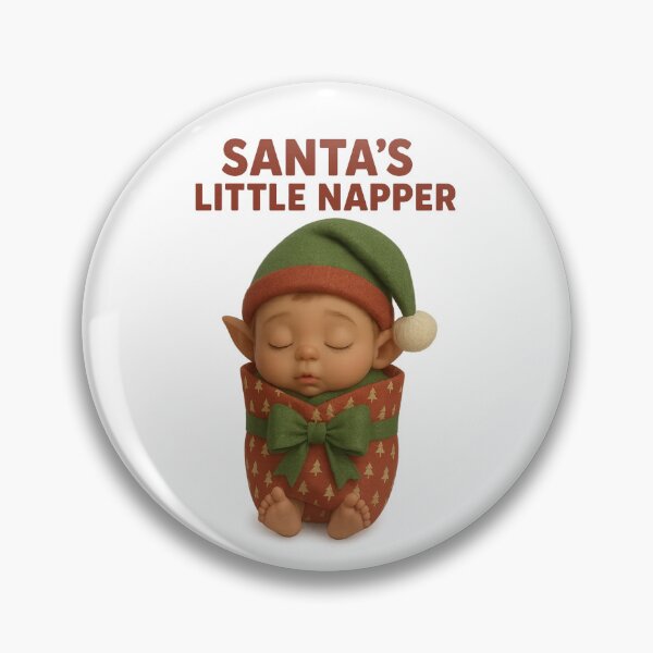 Item preview, Cute Sleeping Baby Elf - Santa's Little Helper | Kawaii Fun Christmas Art designed and sold by Moons Studio.