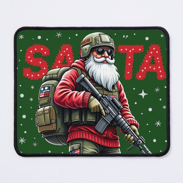 Item preview, Army Ugly Christmas Sweater-Santa in Army Gear designed and sold by Callsign 84.