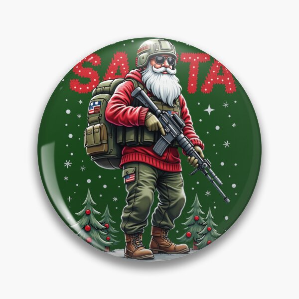 Item preview, Army Ugly Christmas Sweater-Santa in Army Gear designed and sold by Callsign 84.