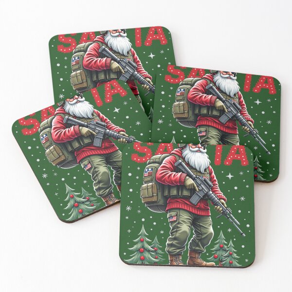 Item preview, Army Ugly Christmas Sweater-Santa in Army Gear designed and sold by Callsign 84.