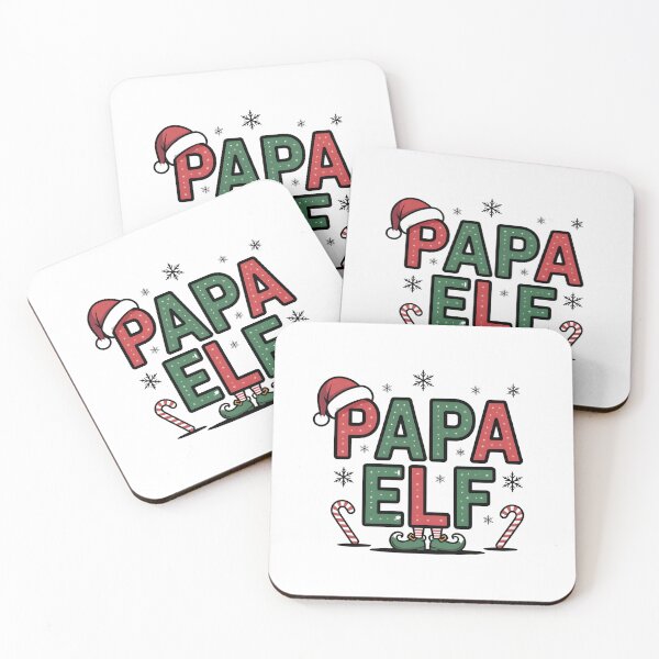 Item preview, Papa Elf Christmas T-shirt with Santa Hat, Elf Shoes & Candy Canes designed and sold by FestivityFinds.