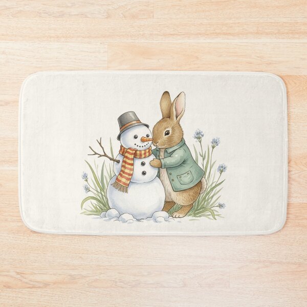 Item preview, Bunny Hugging Snowman | Cozy Winter Friends designed and sold by Pasteltone.