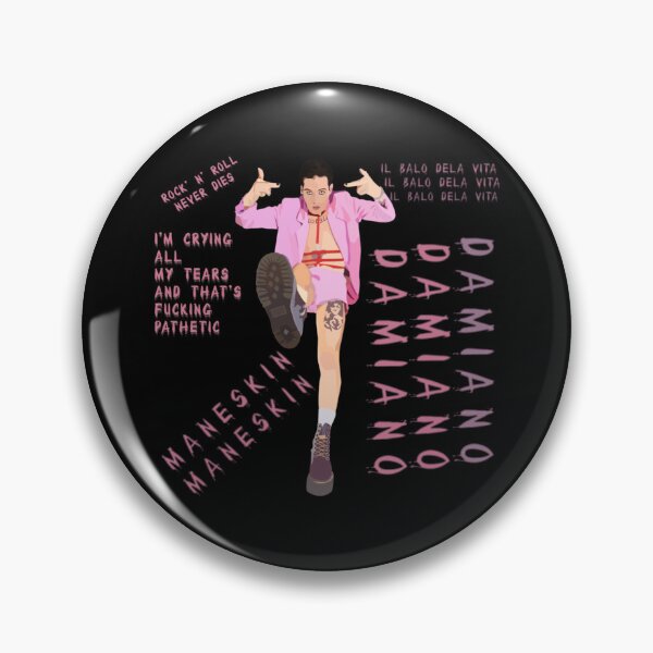 Item preview, Damiano David Bold Pink Aesthetic Art – Expressive Rock Illustration Design designed and sold by markelhovardt.