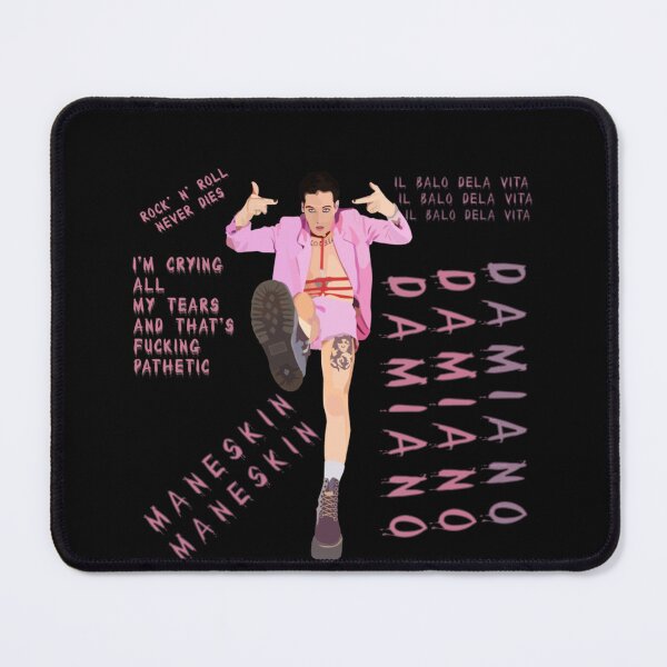 Item preview, Damiano David Bold Pink Aesthetic Art – Expressive Rock Illustration Design designed and sold by markelhovardt.