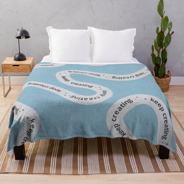 Item preview, Keep Creating – Blue Wavy Creative Reminder designed and sold by emma.designs.
