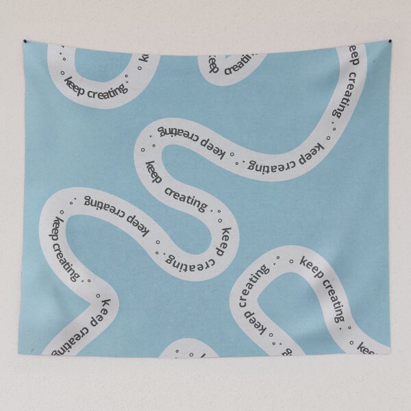 Item preview, Keep Creating – Blue Wavy Creative Reminder designed and sold by emma.designs.