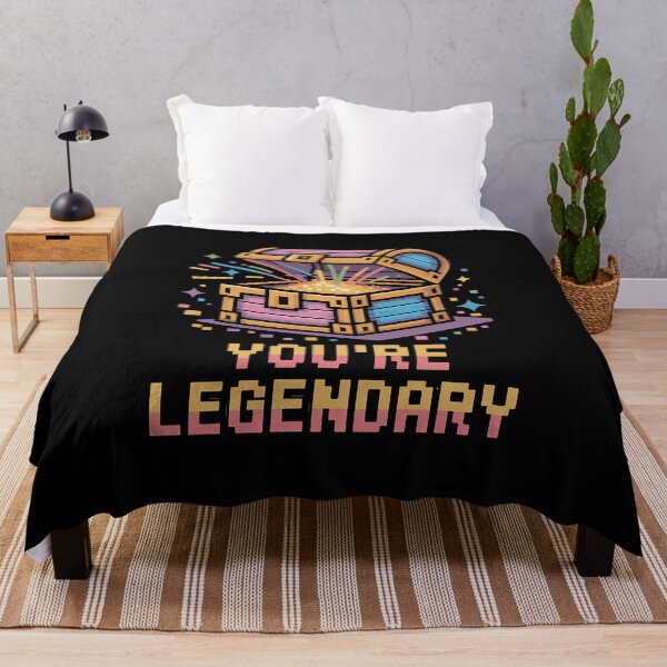 Item preview, You're Legendary | Retro Treasure Chest RPG Loot Gamer Gift Design | Motivational Pixel Adventure Quest designed and sold by pixelpopplanet.