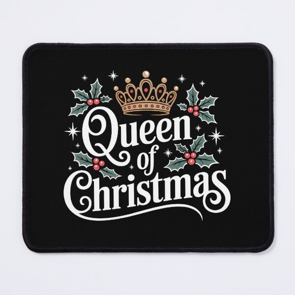 Item preview, Queen of Christmas - Holiday Crown and Holly T-Shirt designed and sold by FestivityFinds.