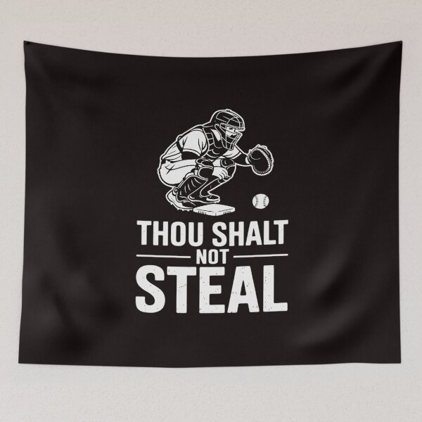Item preview, Baseball Catcher Thou Shalt Not Steal - Religious Gift designed and sold by RopboxRone.