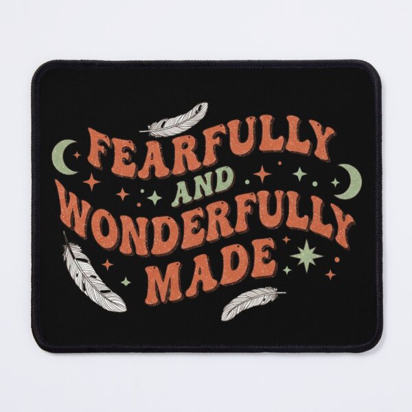 Item preview, Fearfully and Wonderfully Made | Retro Boho Scripture Art for Inspirational Gift Buyers designed and sold by ebocraft.