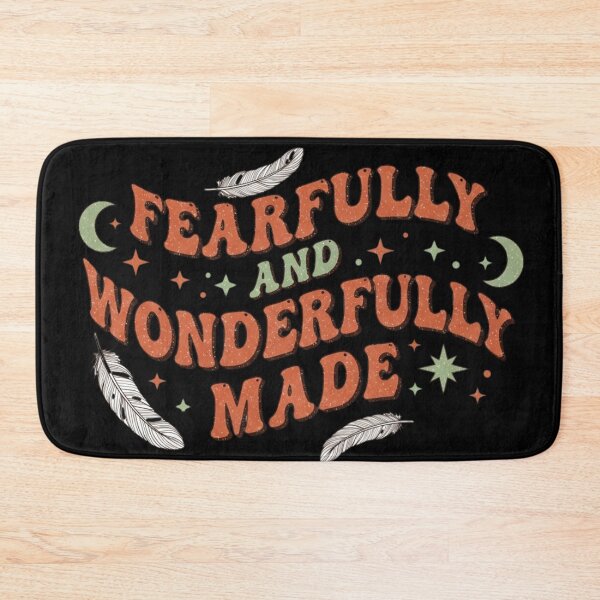 Item preview, Fearfully and Wonderfully Made | Retro Boho Scripture Art for Inspirational Gift Buyers designed and sold by ebocraft.