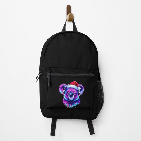 Item preview, Christmas Neon Koala | Neon Koala with Metallic Headphones & Santa Hat designed and sold by ColorSplash123.