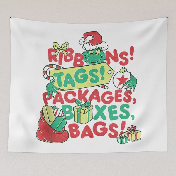Item preview, Grinch Ribbons and Tags Officially Licensed designed and sold by RannaHile.