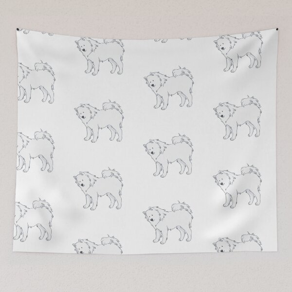 Item preview, Samoyed Dog Illustration designed and sold by scribblesnsnuff.