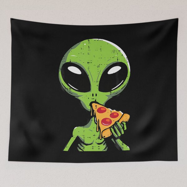 Item preview, Alien Eating Pizza Funny Ufo Snack Food Men Boys Kids Women designed and sold by DeborahCarolyn.