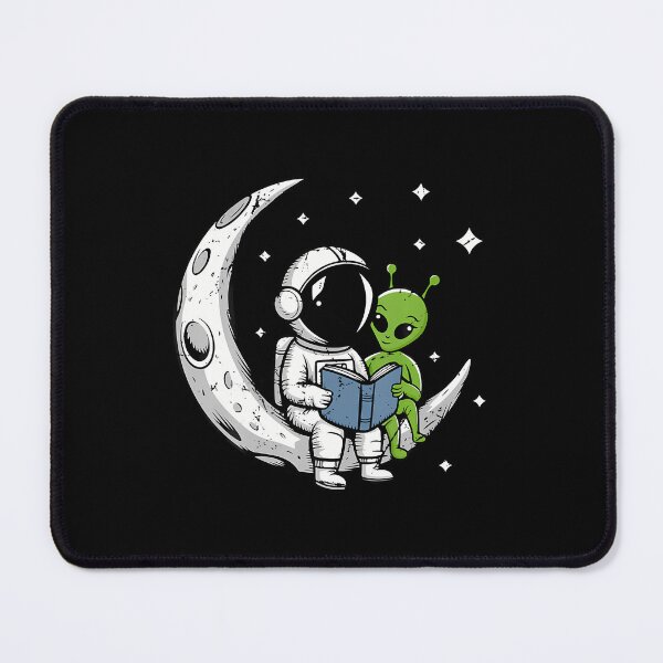 Item preview, Astronaut Reading Book To Alien Moon Space Astronomy designed and sold by JacquelineEnri.
