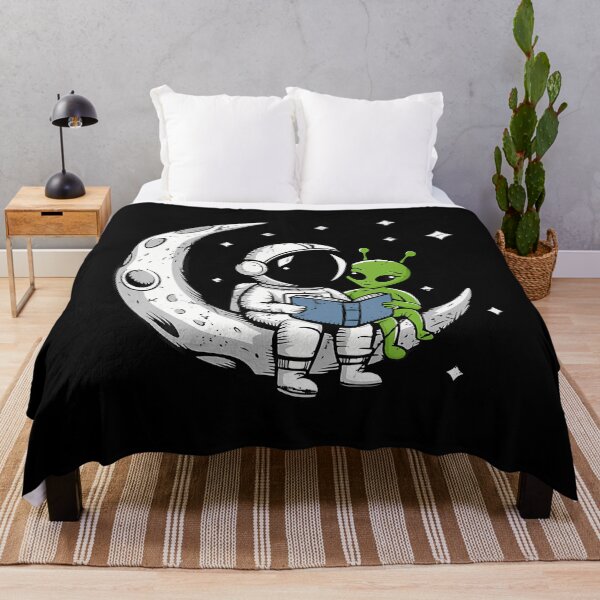 Item preview, Astronaut Reading Book To Alien Moon Space Astronomy designed and sold by JacquelineEnri.