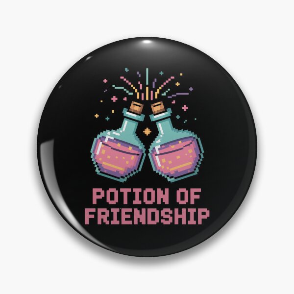 Artikelvorschau, Trank der Freundschaft | Retro-RPG-Gegenstand-Koop-Gamer-Design | Beste-Freunde-Liebe-Pixel-Abenteuerquest entworfen und verkauft von pixelpopplanet.
