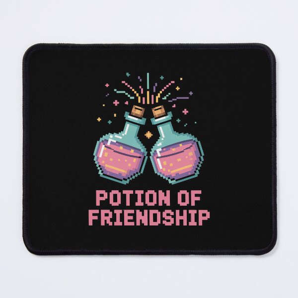 Item preview, Potion of Friendship | Retro RPG Item Co-op Gamer Design | Bestie Love Pixel Adventure Quest designed and sold by pixelpopplanet.