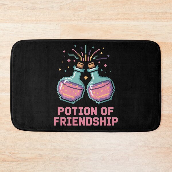 Item preview, Potion of Friendship | Retro RPG Item Co-op Gamer Design | Bestie Love Pixel Adventure Quest designed and sold by pixelpopplanet.