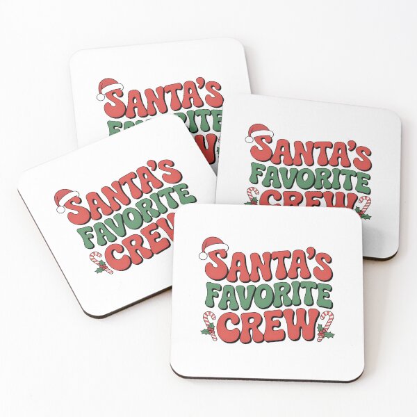 Item preview, Santa's Favorite Crew Christmas T-shirt with Santa Hat and Candy Canes designed and sold by FestivityFinds.