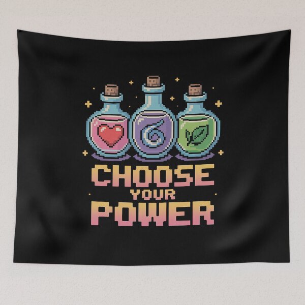 Item preview, Choose Your Power | Retro Potion RPG Item Magic Gamer Gift Design | Pixel Adventure Quest designed and sold by pixelpopplanet.