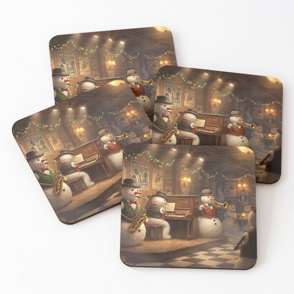 Item preview, Snowman Jazz Club - Christmas Art designed and sold by Glitchart66.