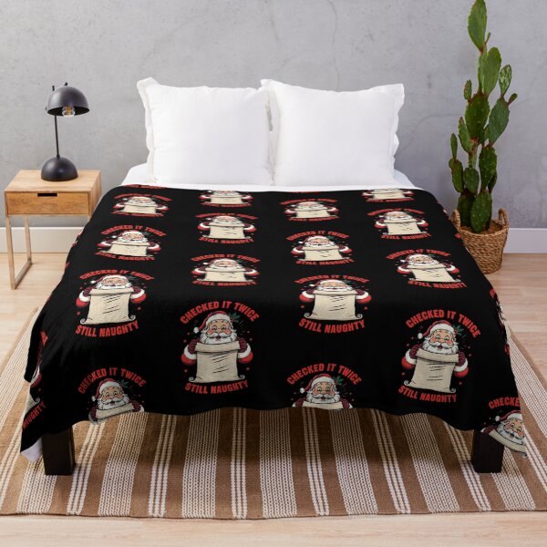 Item preview, Still Naughty Checked it Twice Christmas T-shirt – Santa’s Naughty List designed and sold by FestivityFinds.