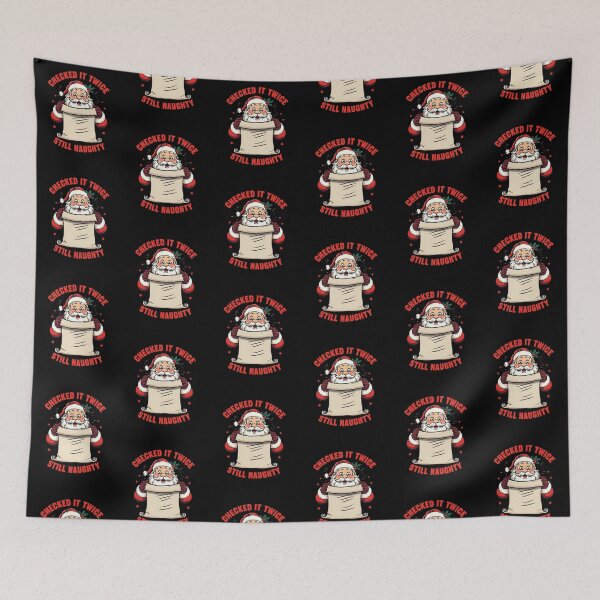 Item preview, Still Naughty Checked it Twice Christmas T-shirt – Santa’s Naughty List designed and sold by FestivityFinds.