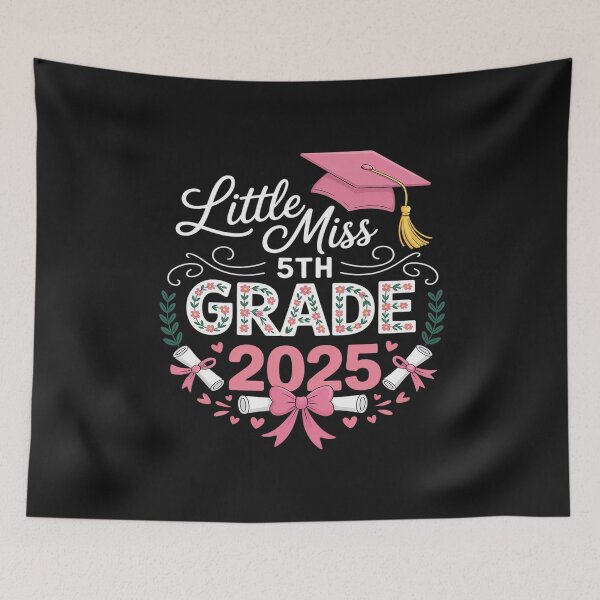 Item preview, Little Miss 5th Grade Graduation Graduate Coquette Bow Kids designed and sold by TAYLOROUSDALE.