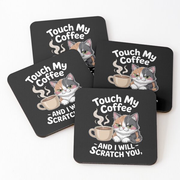 Item preview, Cute Angry Cat Coffee Monday Caffeine Long designed and sold by RayArmstrong.