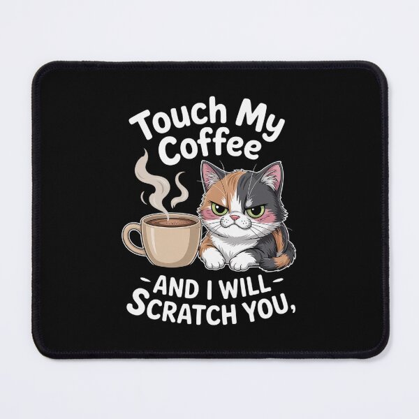 Item preview, Cute Angry Cat Coffee Monday Caffeine Long designed and sold by RayArmstrong.