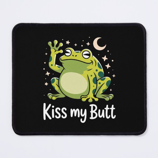 Item preview, Cottagecore Frog Art Kiss My Butt Funny Frog Lovers Adult  designed and sold by DrewLeuschke.