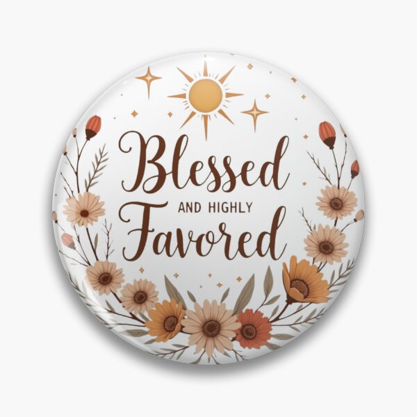 Item preview, Blessed and Highly Favored | Vintage Boho Blessing Art for Faith-Filled Special Occasions designed and sold by ebocraft.