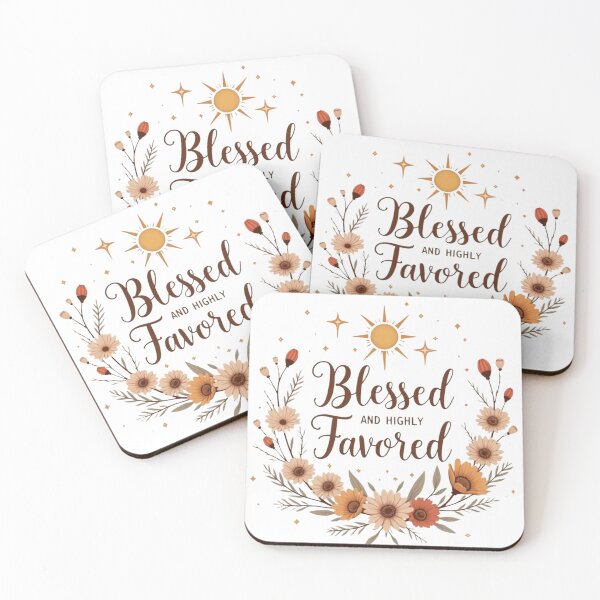 Item preview, Blessed and Highly Favored | Vintage Boho Blessing Art for Faith-Filled Special Occasions designed and sold by ebocraft.