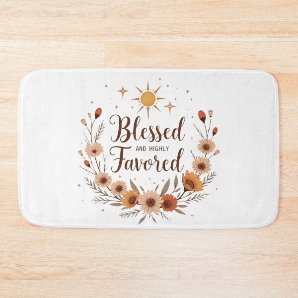 Item preview, Blessed and Highly Favored | Vintage Boho Blessing Art for Faith-Filled Special Occasions designed and sold by ebocraft.