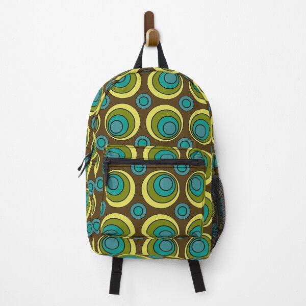 Item preview, Retro 1960s 1970s Mod Blue & Green Eccentric Circle Geometric designed and sold by RetroMaggie.