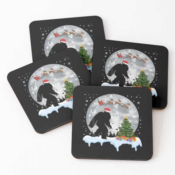 Item preview, Christmas Bigfoot Santa Tree Sleigh Moon Reindeer Snow designed and sold by JacquelineEnri.