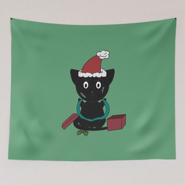 Item preview, Little cat is trying to wrap presents  designed and sold by Sunnyxsun.